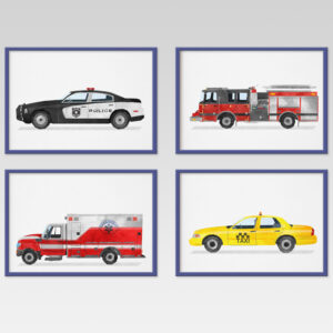 Policía Bombero Taxi Ambulancia CUA59