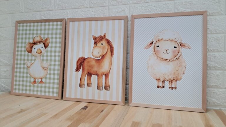Set de patito, caballo y ovejita de granja