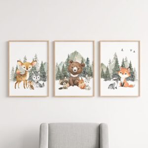 Set de cuadros infantiles Animales del bosque - Indokids Uruguay