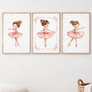 Set de cuadros infantiles Ballet rosa - Indokids Uruguay