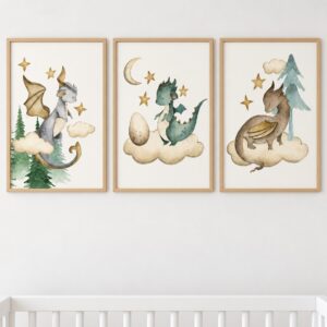 Set de cuadros infantiles Dragoncitos - Indokids Uruguay
