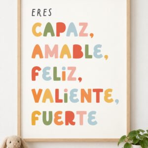 Cuadros infantiles personalizados en un dormitorio