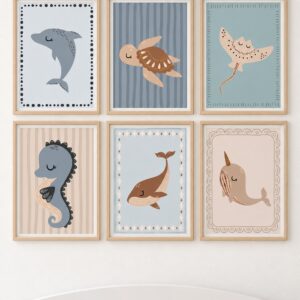 Cuadros infantiles personalizados en un dormitorio