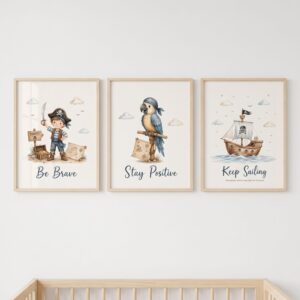 Cuadros infantiles personalizados en un dormitorio