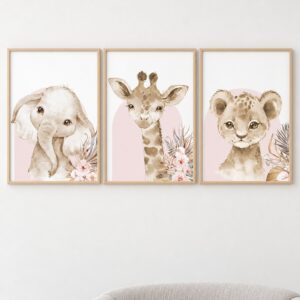 Set de cuadros infantiles Safari boho - Indokids Uruguay
