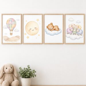 Set de cuadros infantiles Sueños en las nubes - Indokids Uruguay